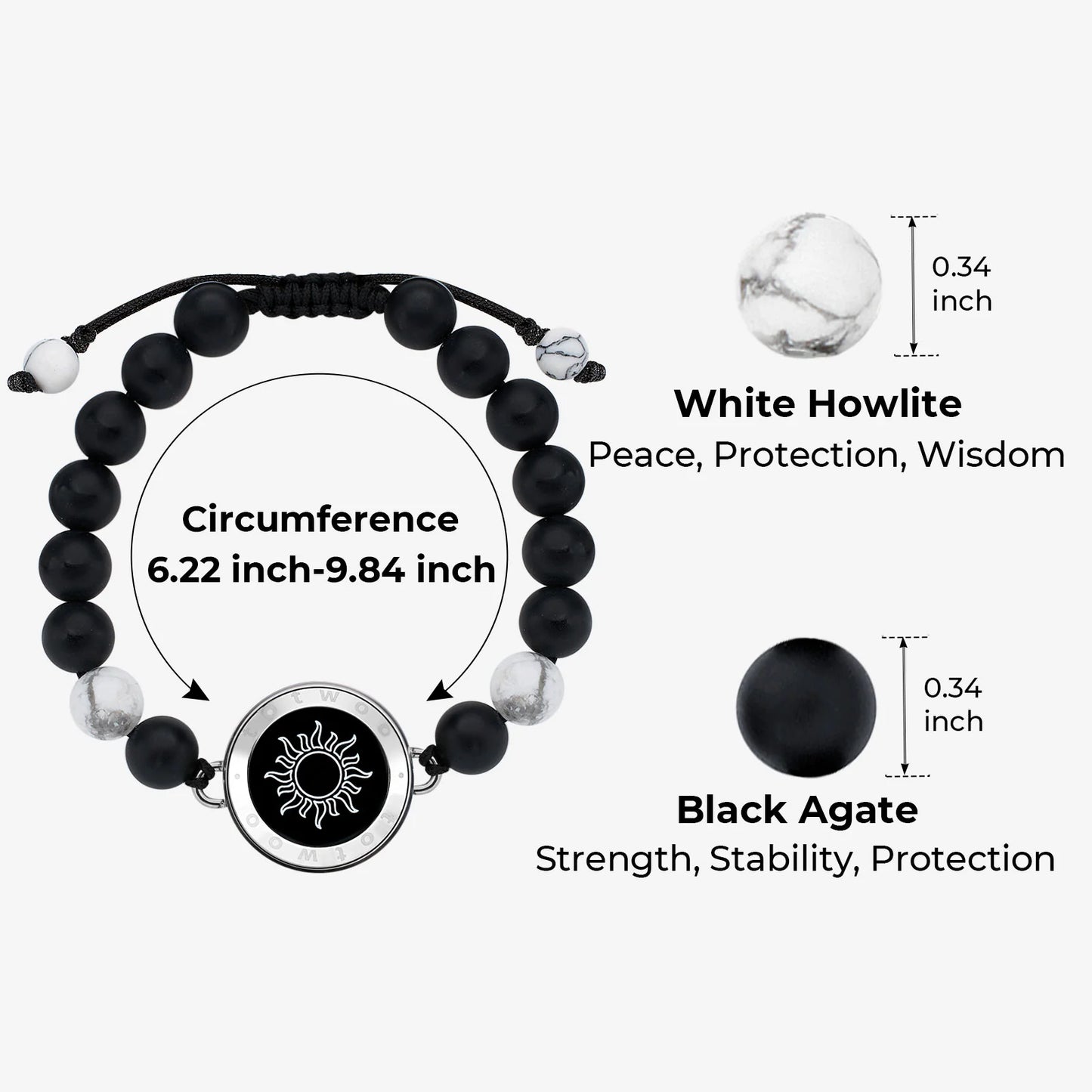 COUPLE Bracelets with Matching Beads